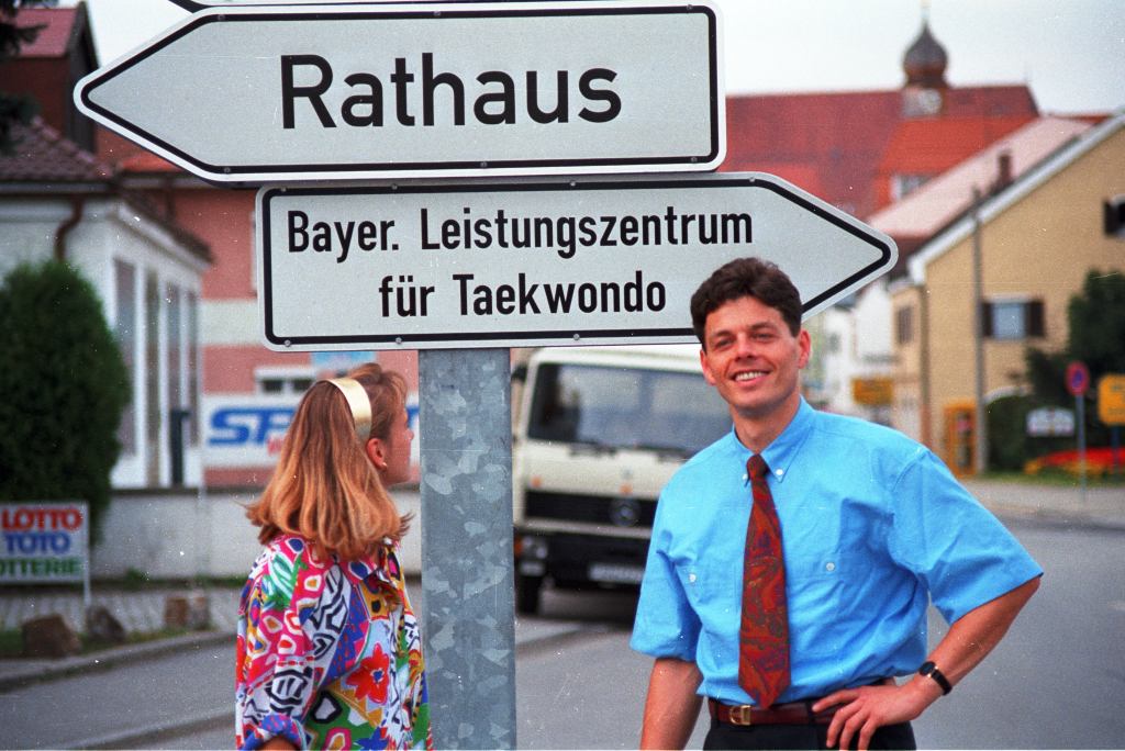 1991 - Bolz Eggenfelden Offizielles "Taekwondo"-Verkehrsschild
