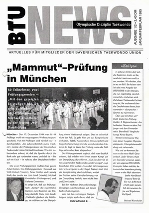 1995_Erste BTU New-Exemplar Erste Ausgabe der BTU-News