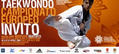 2008_EM_Senioren_Plakat Europameisterschaft 2008 in Rom zum ersten Mal mit elektronischen Kampfwesten