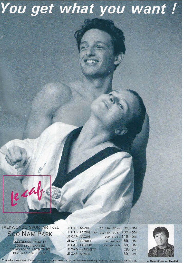 1991_LeCaf_Werbung "Le Caf" - Kampfsportartikel mit neuer Werbung