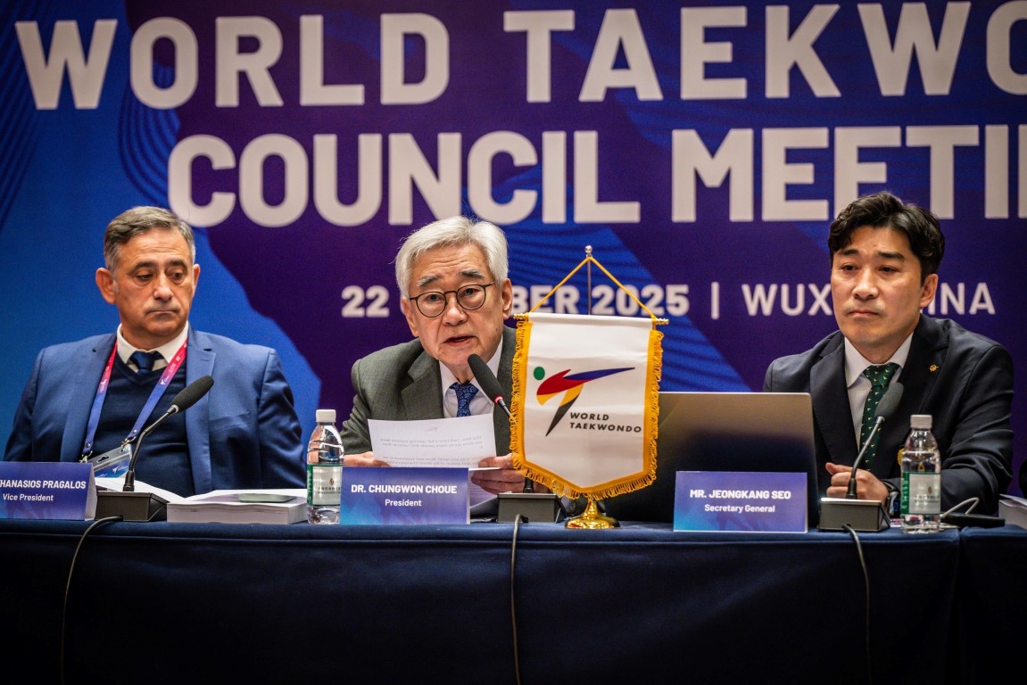 2025_WT Council Meeting-1 Dr. Chungwon Choue und Sakis Pragalos bei General Assembly des Weltverbandes wiedergewählt